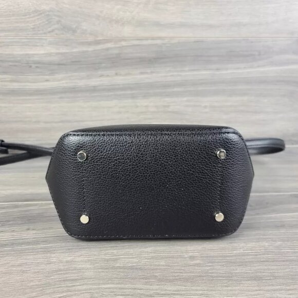 Euc Kate Spade Southport Ave Hanna Black Leather Crossbody Bag Bucket Handbag - Picture 5 of 11